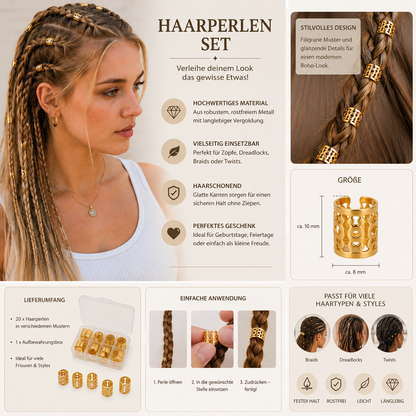 LuxeLoops – Verleihe jeder Frisur einen Hauch von Gold.