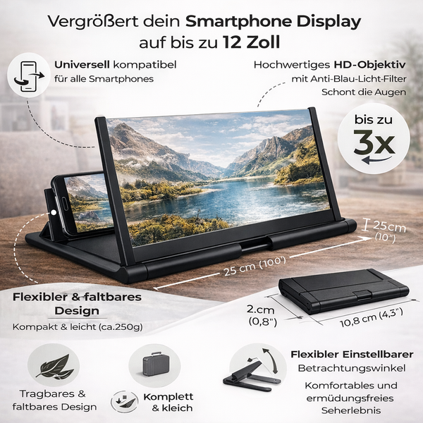 Mobiler Handy Bildschirm Vergrößerer Stand